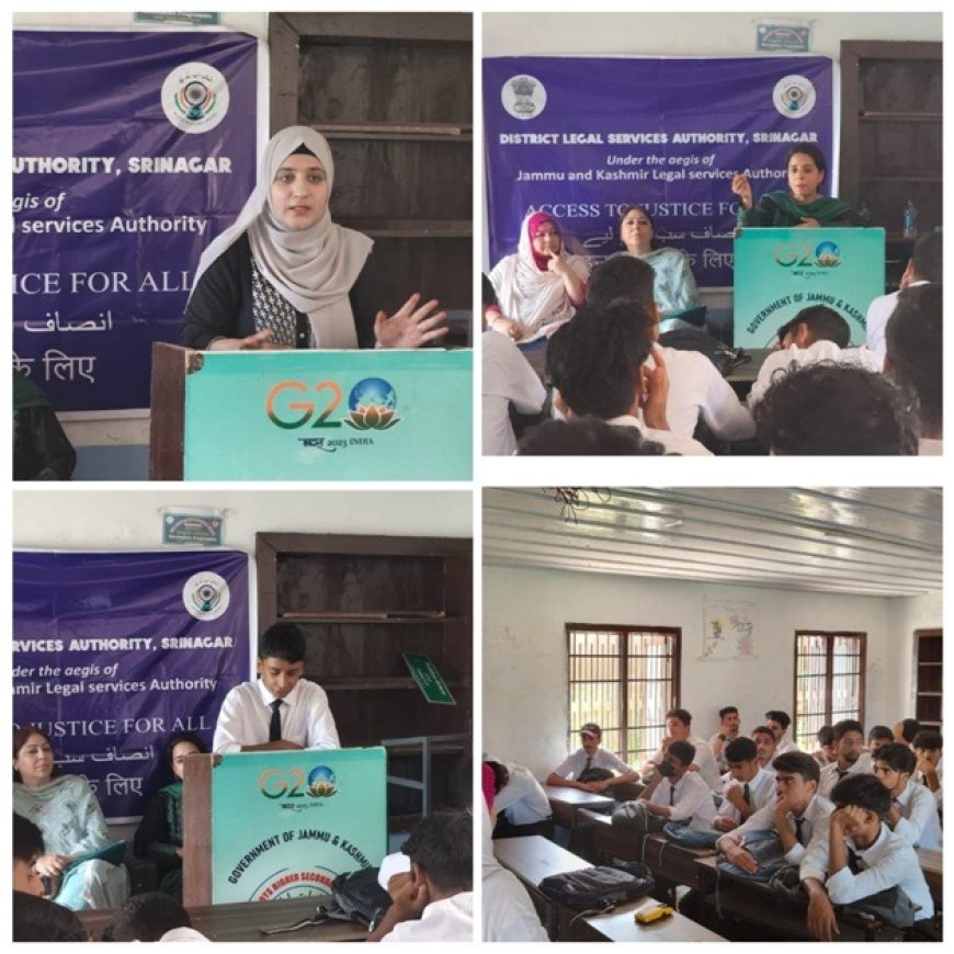 DLSA Srinagar organizes event to observe 'International Youth Day' at GBHSS Hazratbal